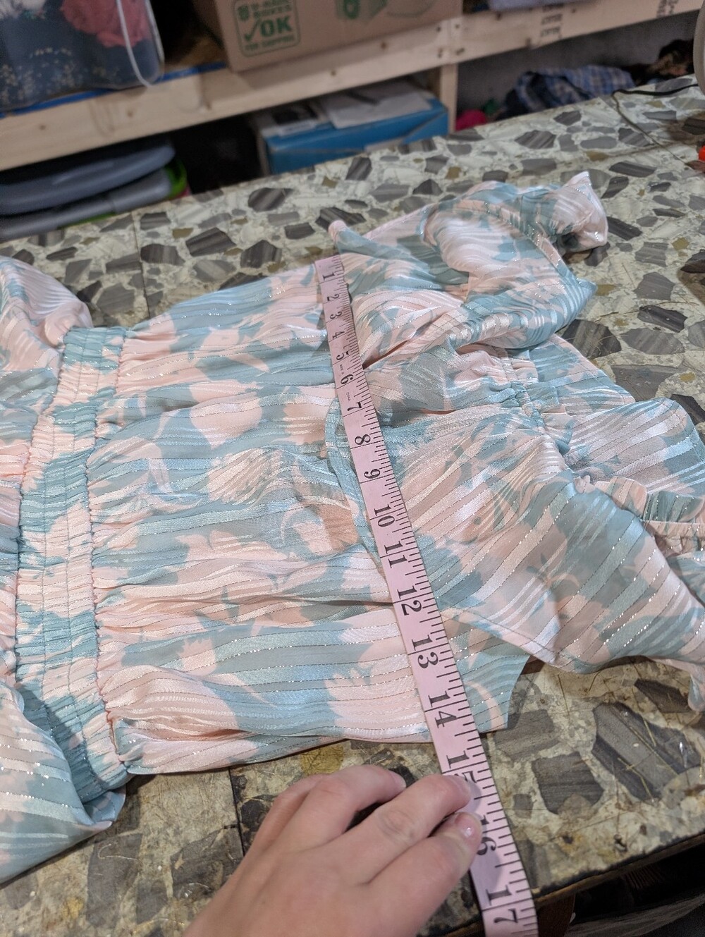 Lulus Garden Glam Teal Floral Off The Shoulder Tiered Mini Dress Size Small - Picture 6 of 8